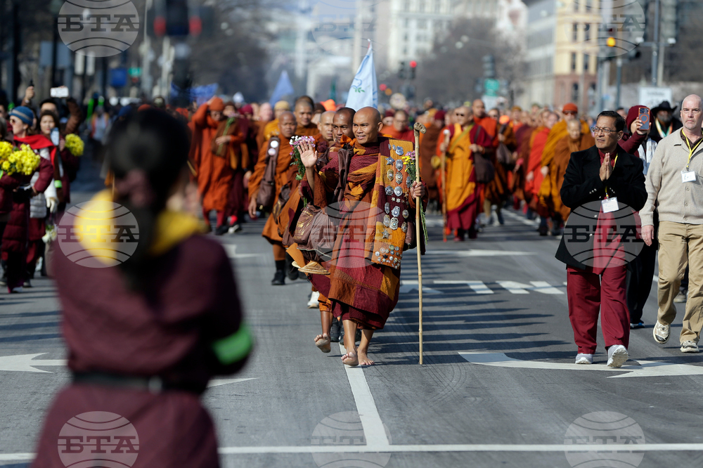 Buddhist Monks Peace Walk Washington