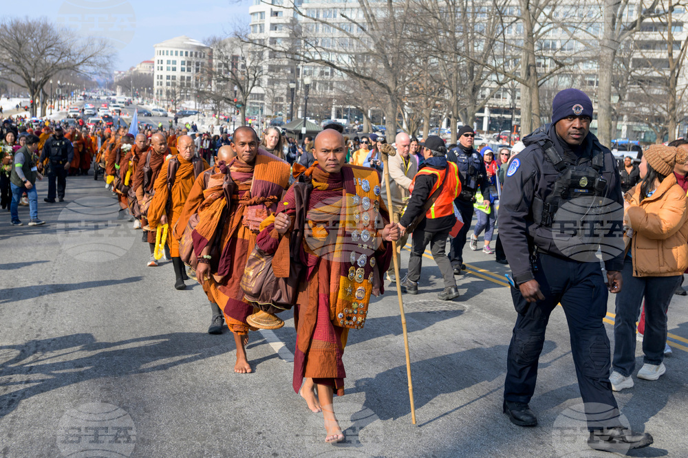 Buddhist Monks Peace Walk Washington