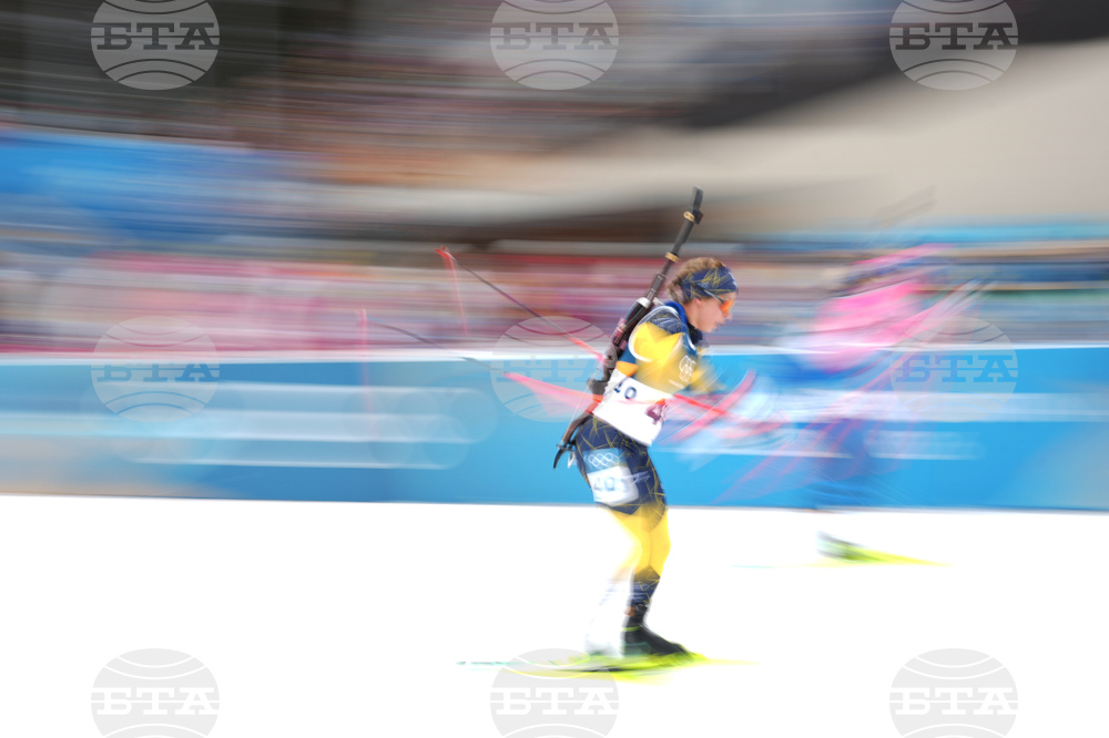 APTOPIX Milan Cortina Olympics Biathlon