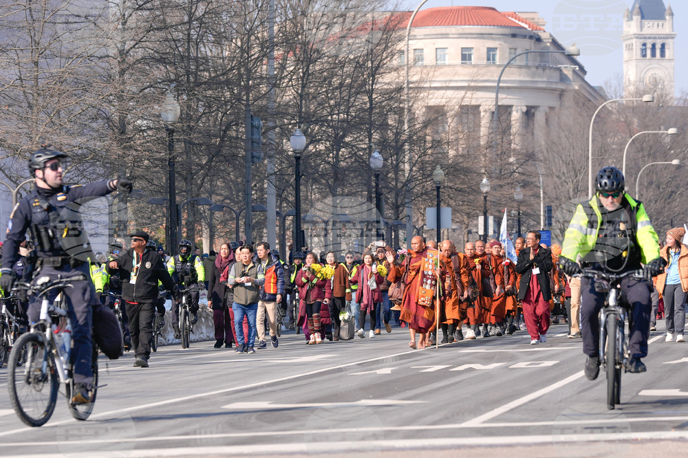 Buddhist Monks Peace Walk Washington