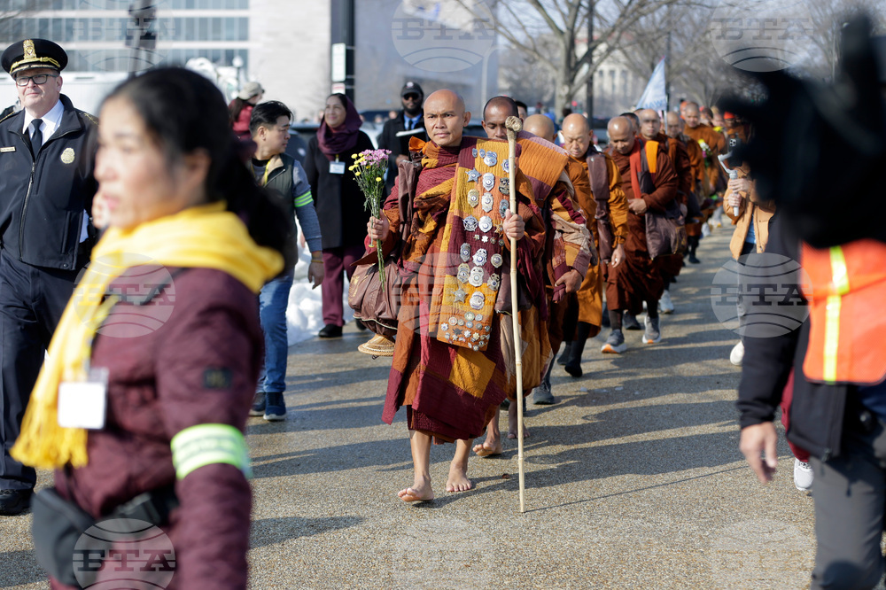 Buddhist Monks Peace Walk Washington