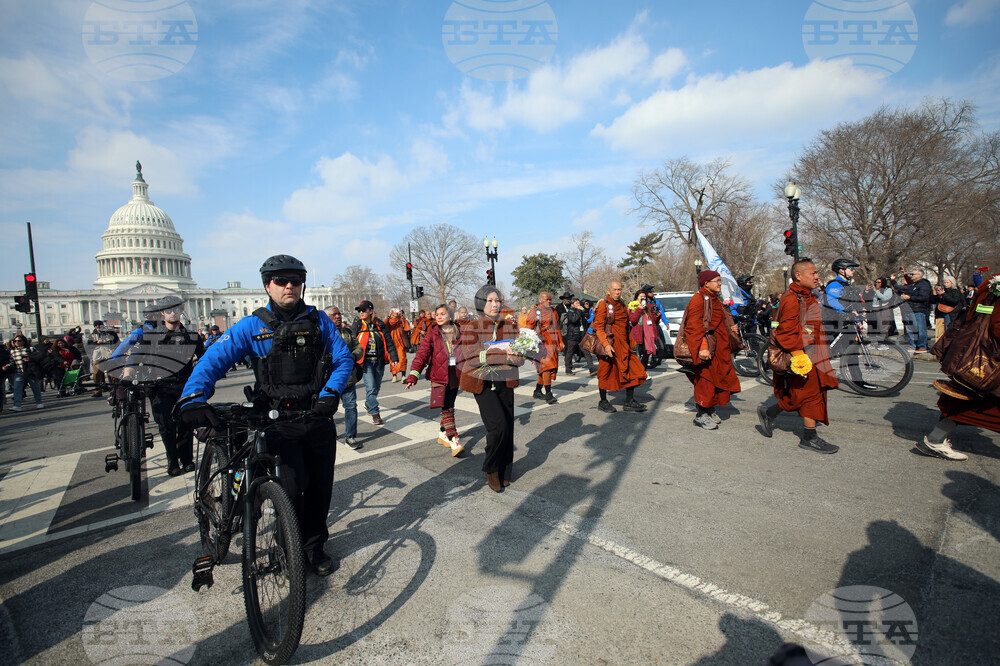 Buddhist Monks Peace Walk Washington