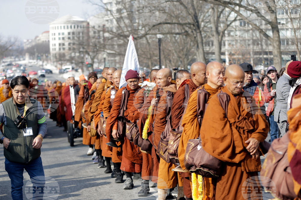 Buddhist Monks Peace Walk Washington