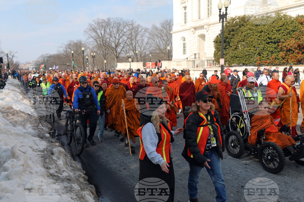 Buddhist Monks Peace Walk Washington