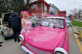 Велико Търново - автомобили "Трабант" - дефиле