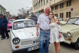 Велико Търново - автомобили "Трабант" - дефиле