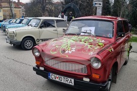 Велико Търново - автомобили "Трабант" - дефиле