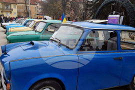 Велико Търново - автомобили "Трабант" - дефиле