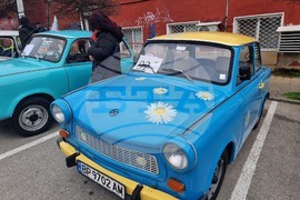 Велико Търново - автомобили "Трабант" - дефиле