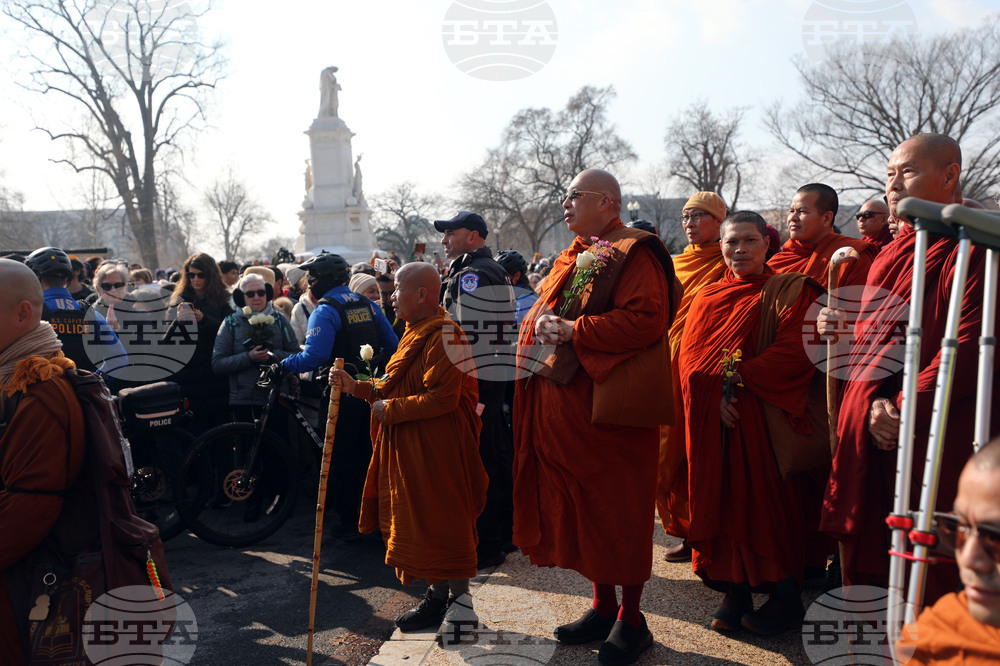 Buddhist Monks Peace Walk Washington