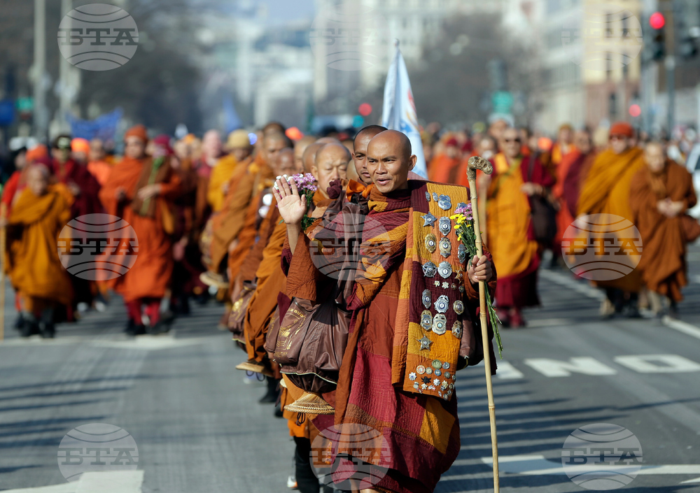 Buddhist Monks Peace Walk Washington