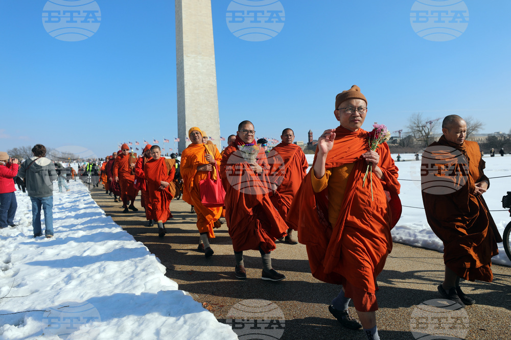Buddhist Monks Peace Walk Washington