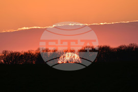 Село Горичево - природа - слънце - залез