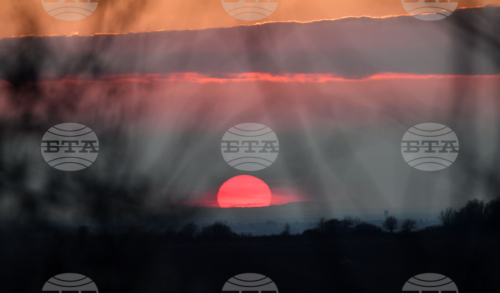 Село Горичево - природа - слънце - залез