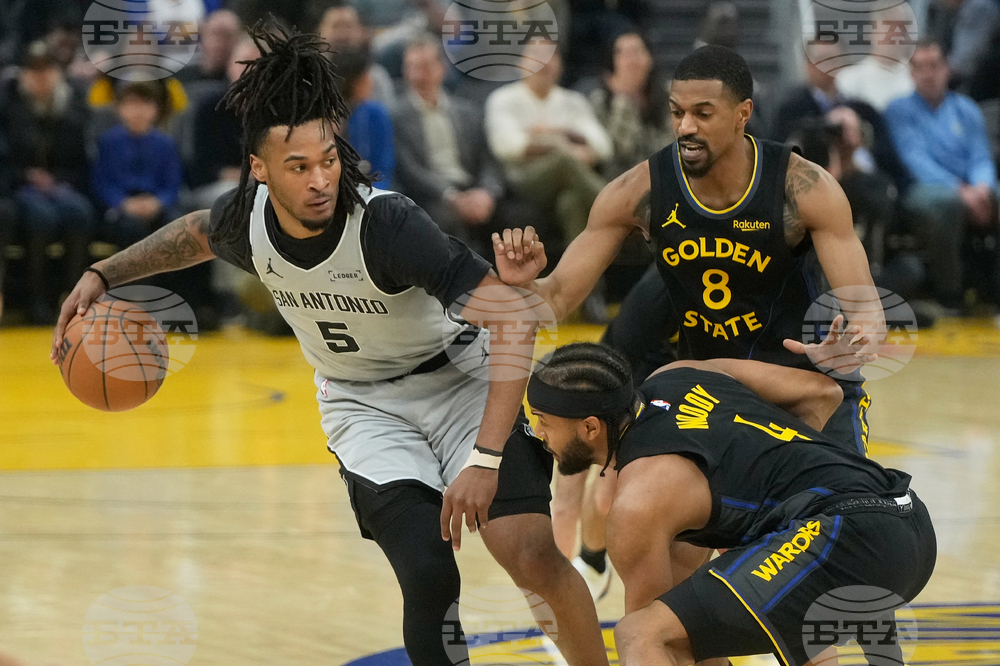 Spurs Warriors Basketball