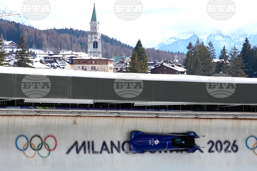 APTOPIX Milan Cortina Olympics Bobsled