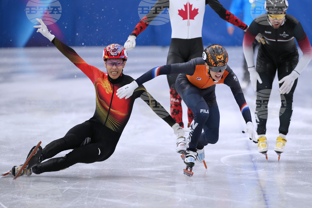 APTOPIX Milan Cortina Olympics Short Track Speedskating