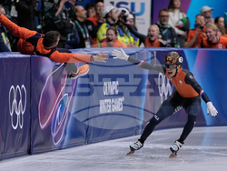 APTOPIX Milan Cortina Olympics Short Track Speedskating