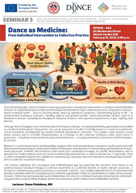 Seminar Presenting Dance as Medicine to Take Place at Institute of Ethnology and Folklore Studies at BAS