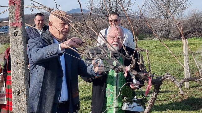 С водосвет край село Сусам, община Минерални бани, бе почетен празникът на лозаря и винаря Трифон Зарезан 
