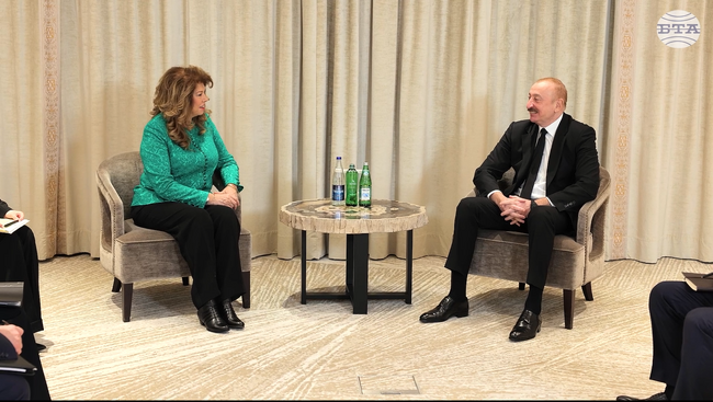 Президентите Илияна Йотова и Илхам Алиев обсъдиха енергийното сътрудничество между България и Азербайджан