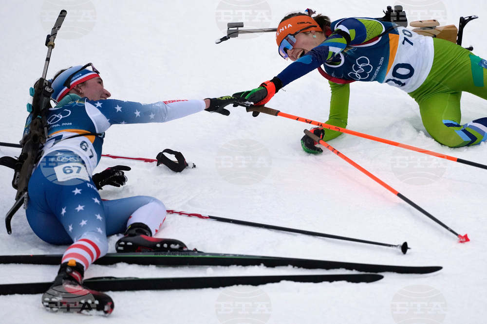 APTOPIX Milan Cortina Olympics Biathlon