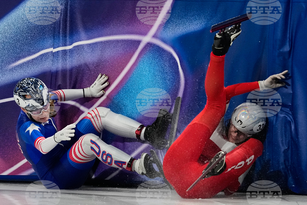 APTOPIX Milan Cortina Olympics Short Track Speedskating