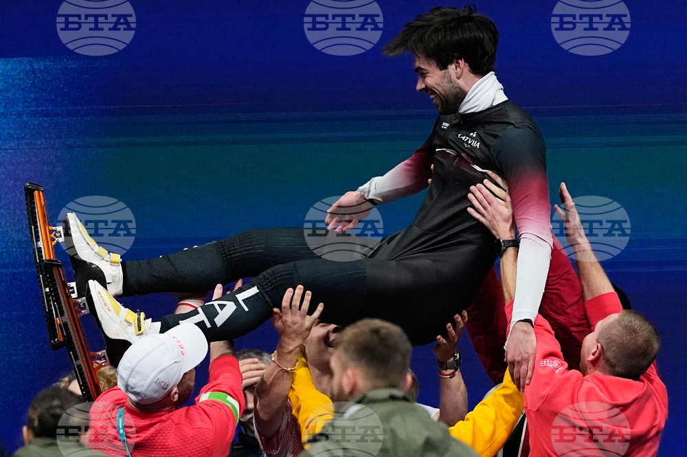 APTOPIX Milan Cortina Olympics Short Track Speedskating