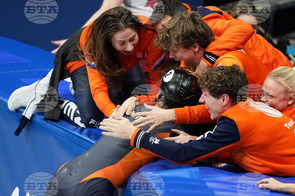 APTOPIX Milan Cortina Olympics Short Track Speedskating
