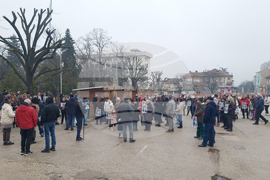 Червен бряг - войната по пътищата - протест