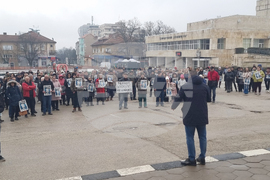 Червен бряг - война по пътищата - протест