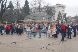Червен бряг - война по пътищата - протест