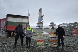 Antarctica - research vessel Sv. Sv. Kiril i Metodii - St Kliment Ohridski Bulgarian Antarctic Base