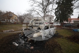 Бистрица - запален автомобил