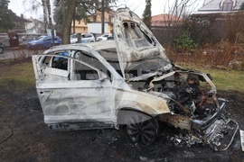 Бистрица - запален автомобил