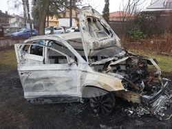 Бистрица - запален автомобил