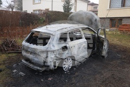 Бистрица - запален автомобил