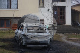 Бистрица - запален автомобил