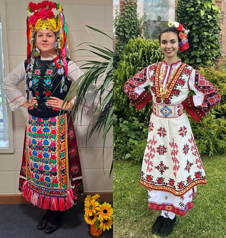 Янита Маркова и Ния Соколова от ансамбъл „Фолклорна магия“ в Лондон са сред избраните, които ще учат танца „Гроздана“ с ансамбъл „Тракия“