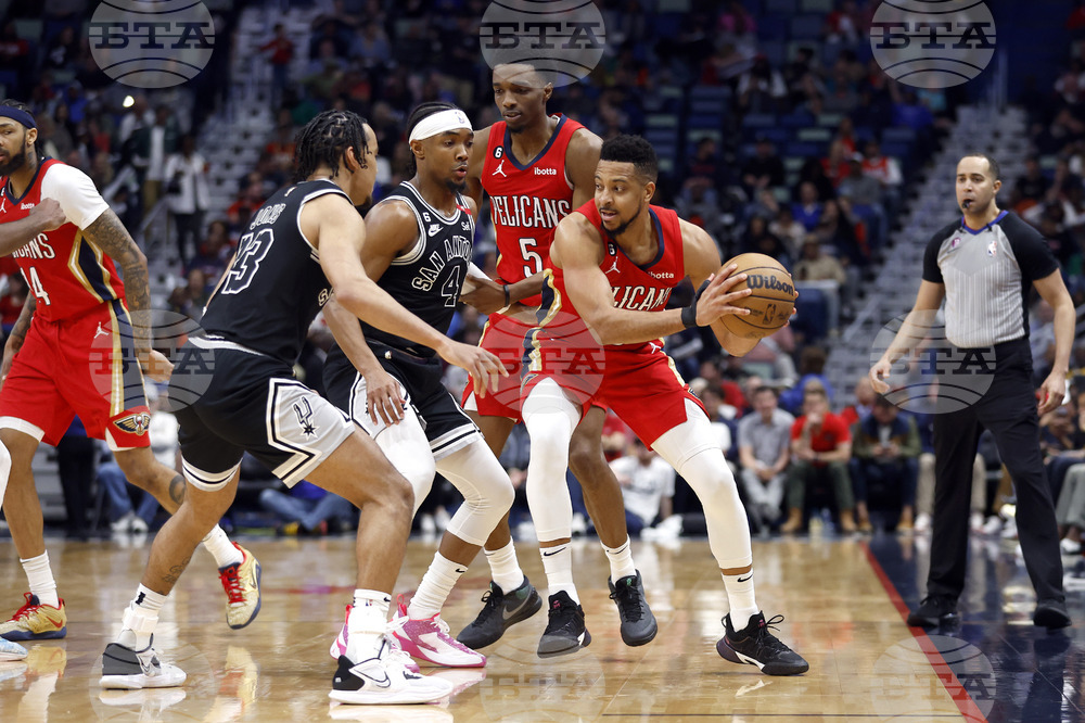 Spurs Pelicans Basketball