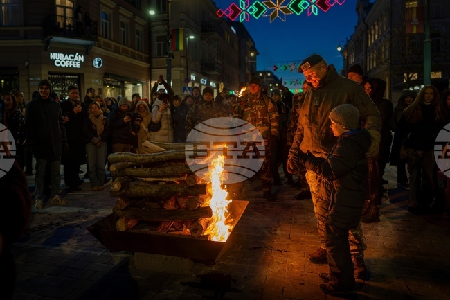 APTOPIX Lithuania State Restoration Day