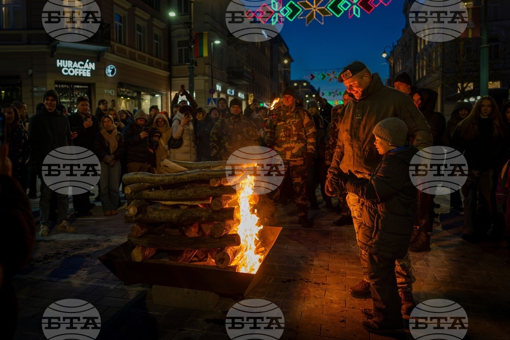 APTOPIX Lithuania State Restoration Day