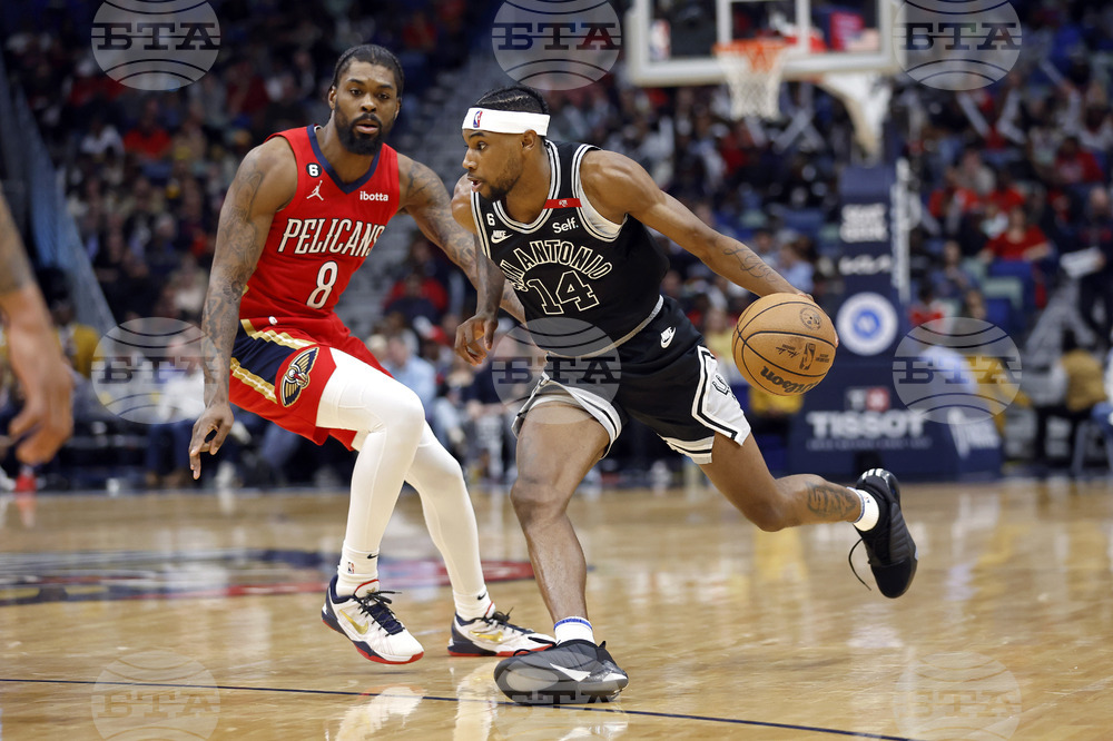 Spurs Pelicans Basketball