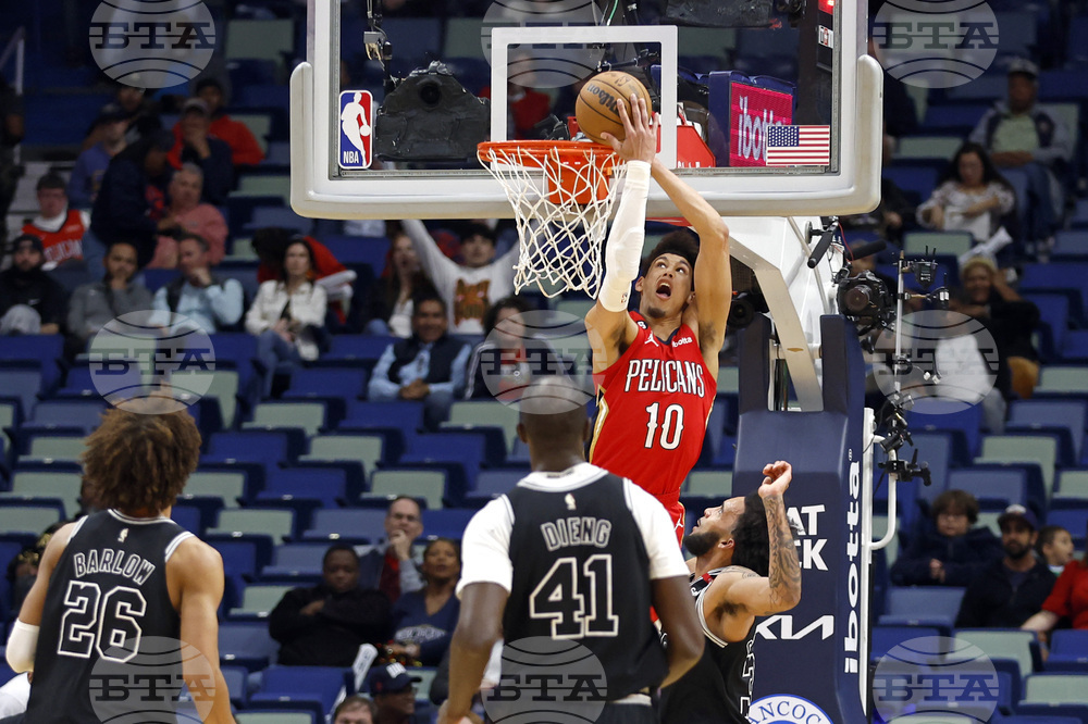 Spurs Pelicans Basketball