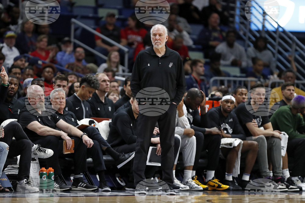 Spurs Pelicans Basketball