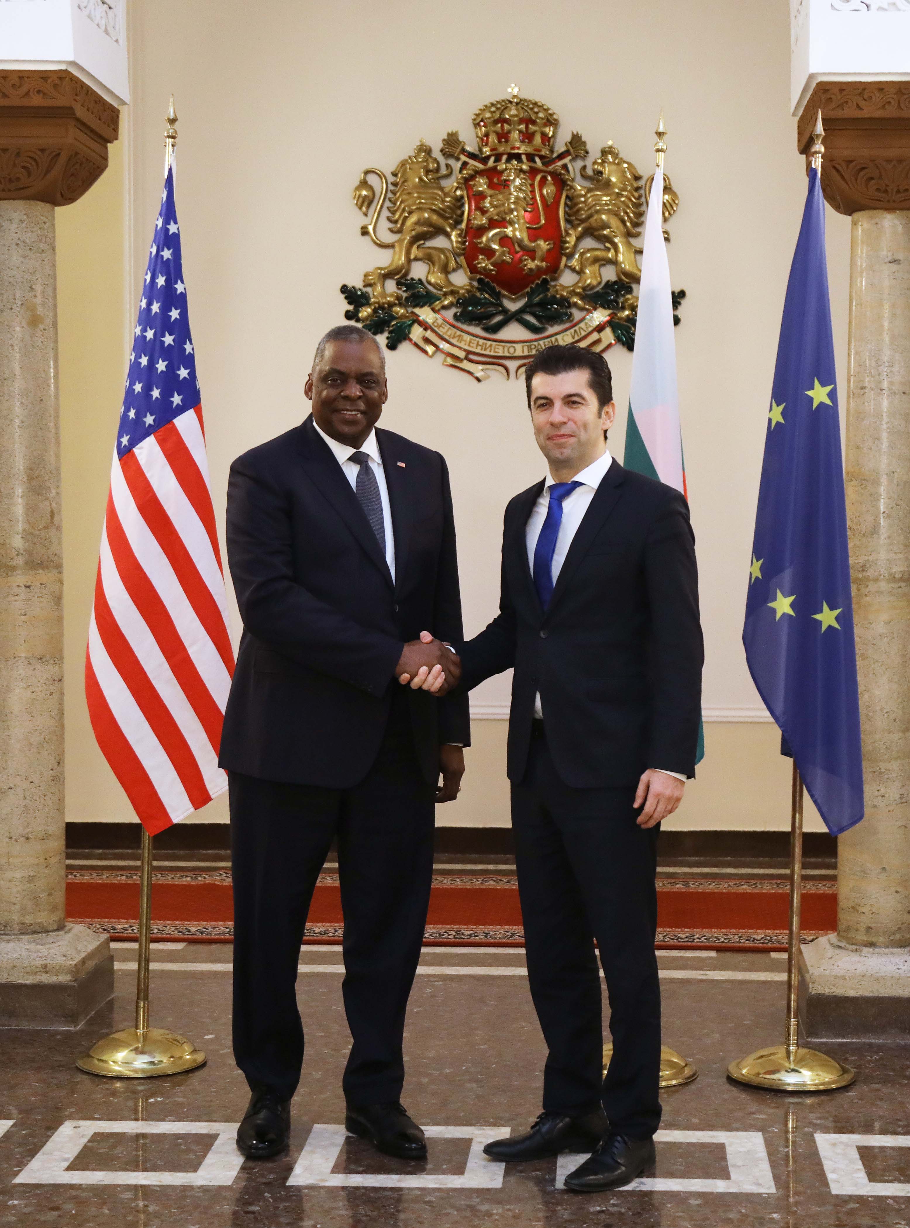 Кирил Петков - Лойд Дж. Остин - среща