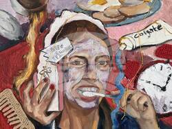 Студенти от специалност „Живопис“ на Национална художествена академия се събират в изложбата „Среща на образите“. Снимка: Екипът на събитието