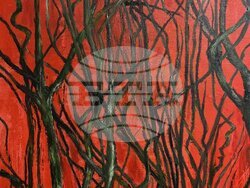 Студенти от специалност „Живопис“ на Национална художествена академия се събират в изложбата „Среща на образите“. На снимката: Картина на Наталия Касаджик. Снимка: Екипът на събитието