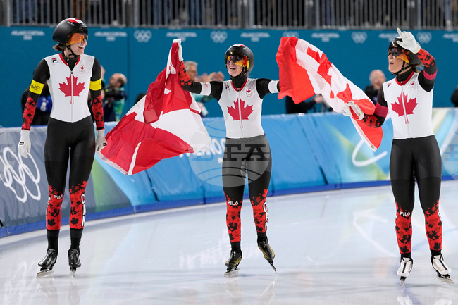 Канада защити титлата си при жените в отборното преследване по бързо пързаляне с кънки на Игрите в Милано-Кортина