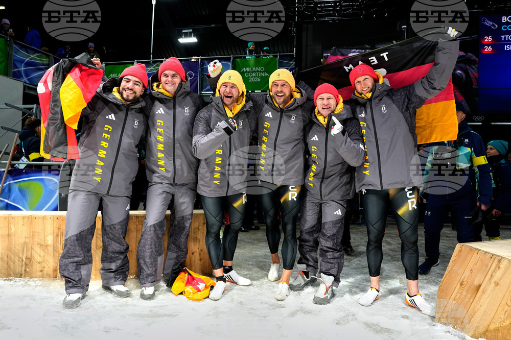 APTOPIX Milan Cortina Olympics Bobsled